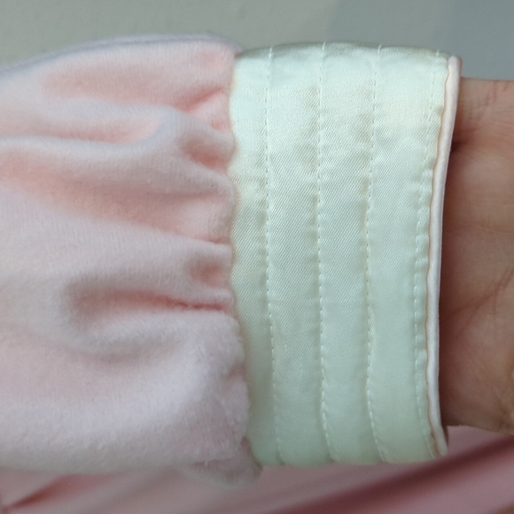 Gilligan & O'Malley Vintage Pale Pink Robe Medium 12-14 USA Modest Quilted Y2K - Picture 6 of 13
